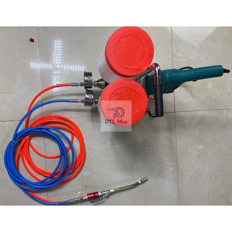 Bộ Máy bơm keo chống thấm PU 9999. Máy bơm keo 2 thành phần. Thi công bơm PU Foam