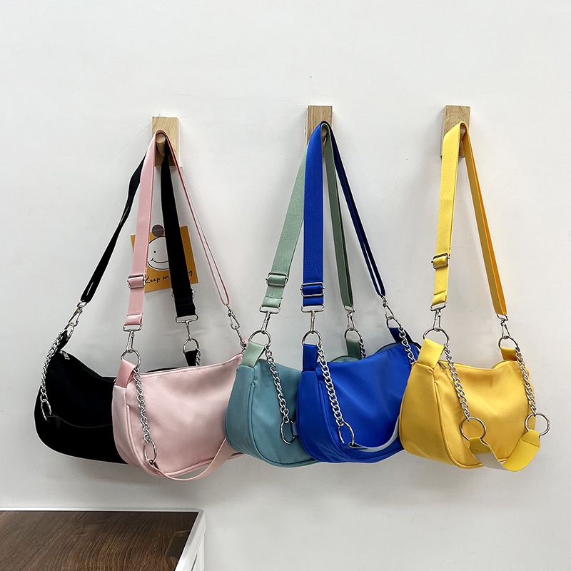 Túi đeo dưới cánh tay Bằng Vải Nylon Phong Cách Retro Đơn Giản Hàng Mới Dành Cho Bạn Nữ