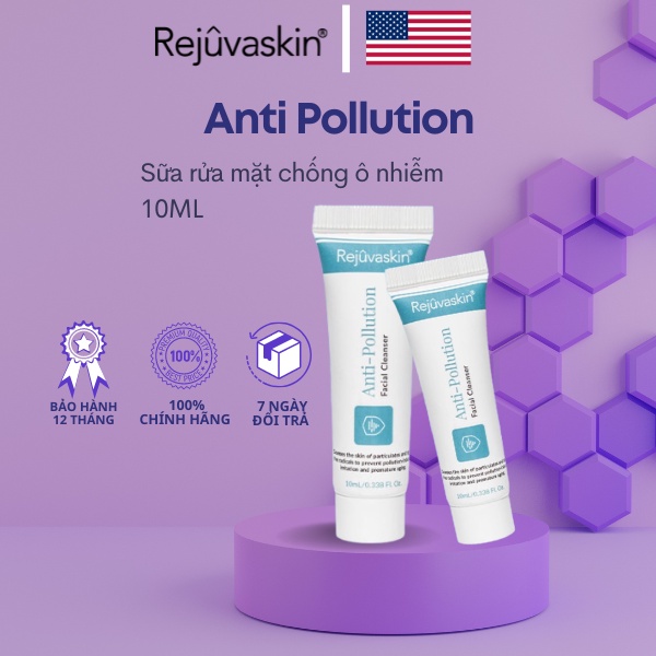 Sữa rửa mặt sạch sâu, ngừa mụn, sáng da Rejuvaskin Anti-Pollution 10ml