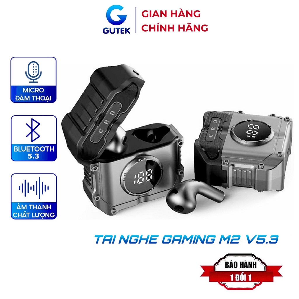 Tai nghe bluetooth gaming không dây Gutek M2 có mic độ trễ thấp pin trâu nút cảm ứng