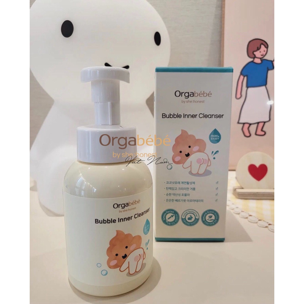 [CHÍNH HÃNG] ORGABEBE nội địa Hàn Quốc cho bé: Bọt tắm gội/Bọt vệ sinh/Kem chống nắng/Soothing Gel