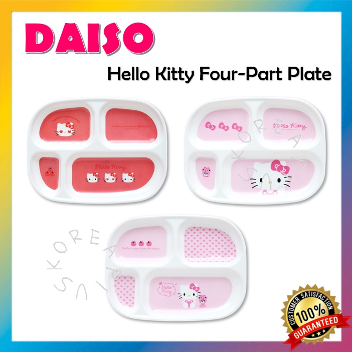 [Daiso] Đĩa Bốn Phần Hello Kitty

