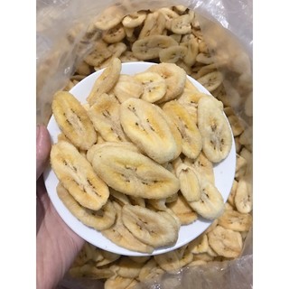 Loại 1 chuối sứ nguyên miếng sấy giòn 500g