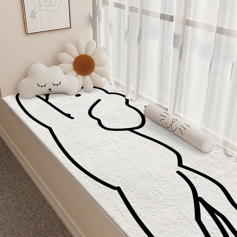Thảm Nhung Lông Cừu Dày Dặn Họa Tiết Hoạt Hình Dễ Thương Thông Dụng
