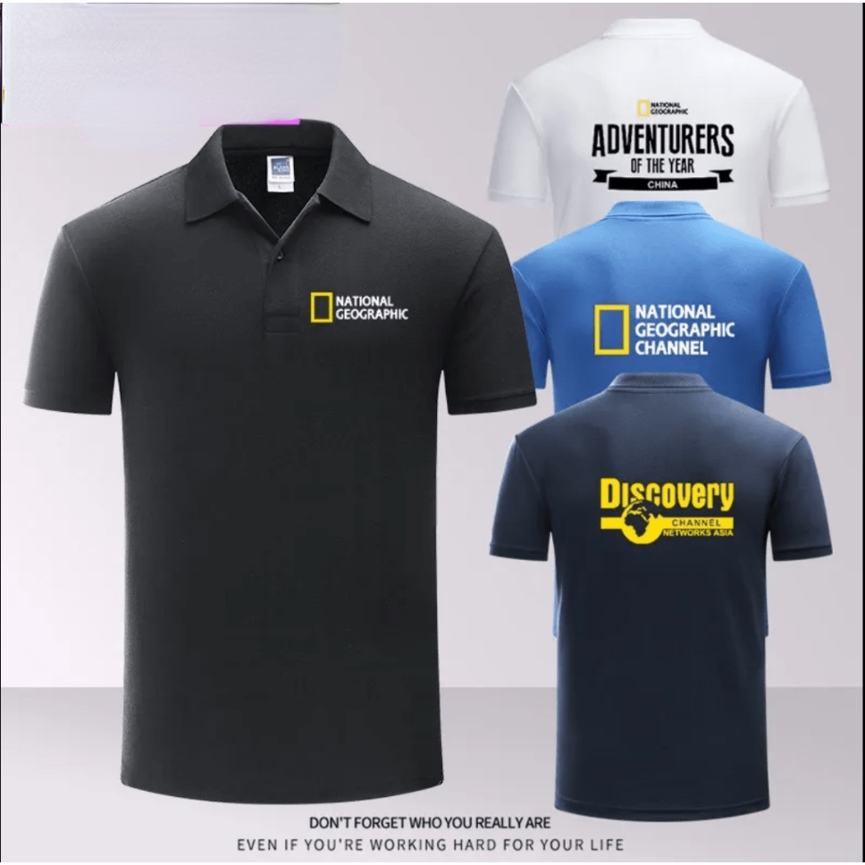National Geographic Camera Association Tourist Outdoor Channel Custom Polo Shirt Short -sleeved T -shirt