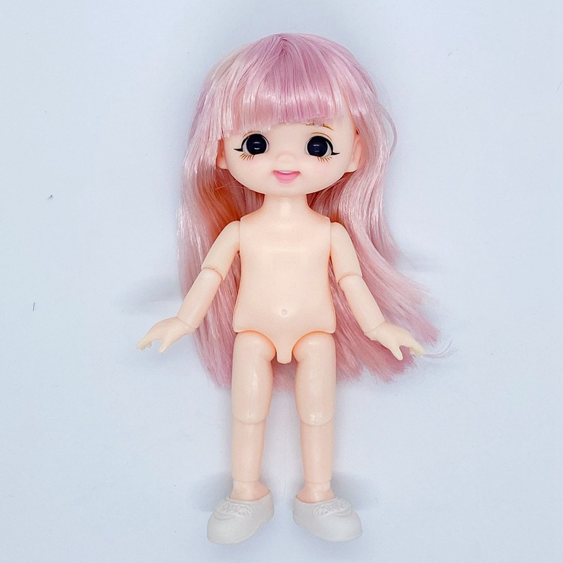 Búp Bê BJD OB11 17cm Mắt 3D 13 Khớp Xoay Chuyển Động Kèm Khớp Nối