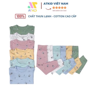 Bộ thu đông dài tay Minkymom trẻ em hình panda chất thun lạnh cao cấp cho bé trai bé gái