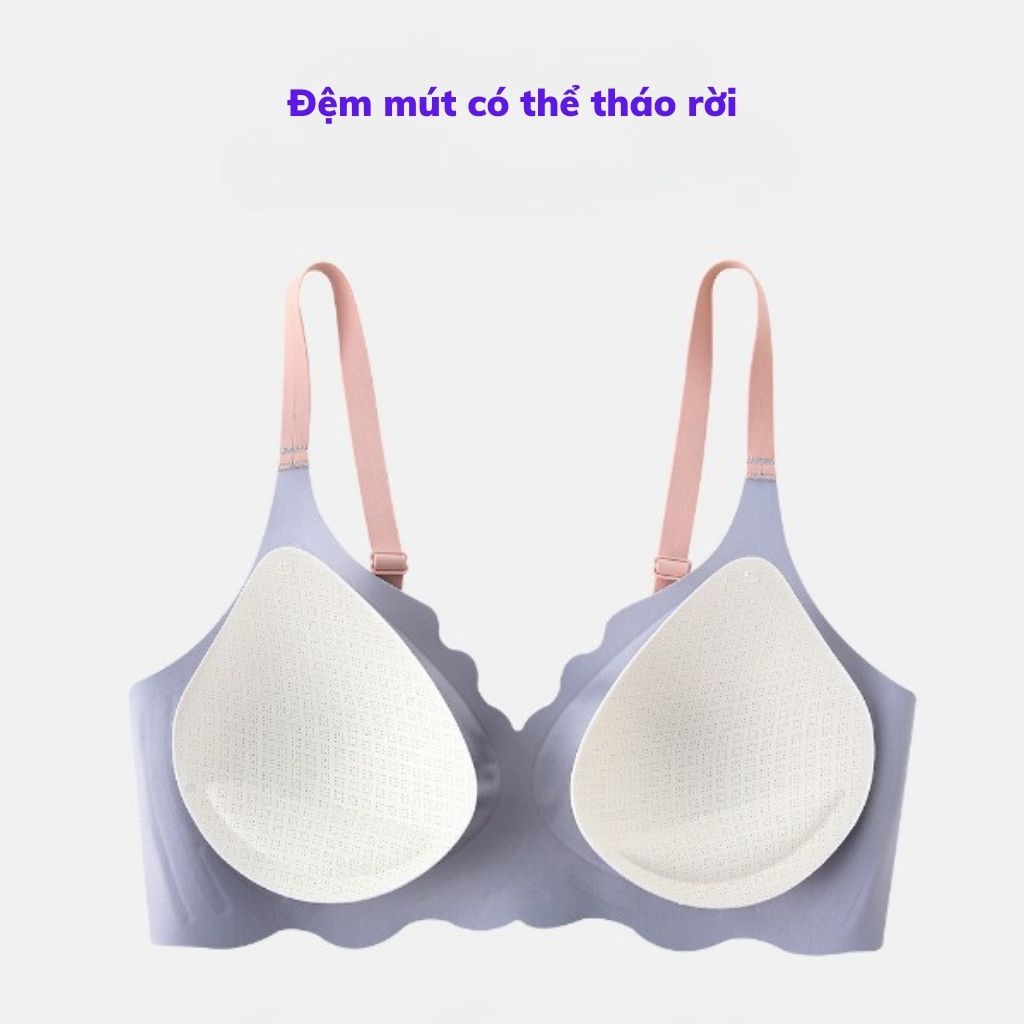 Áo ngực nữ không gọng đệm mút mỏng mềm mại, Áo lót nữ đúc su thun lạnh thoáng mát đẹp và dễ thương DOPICO A929