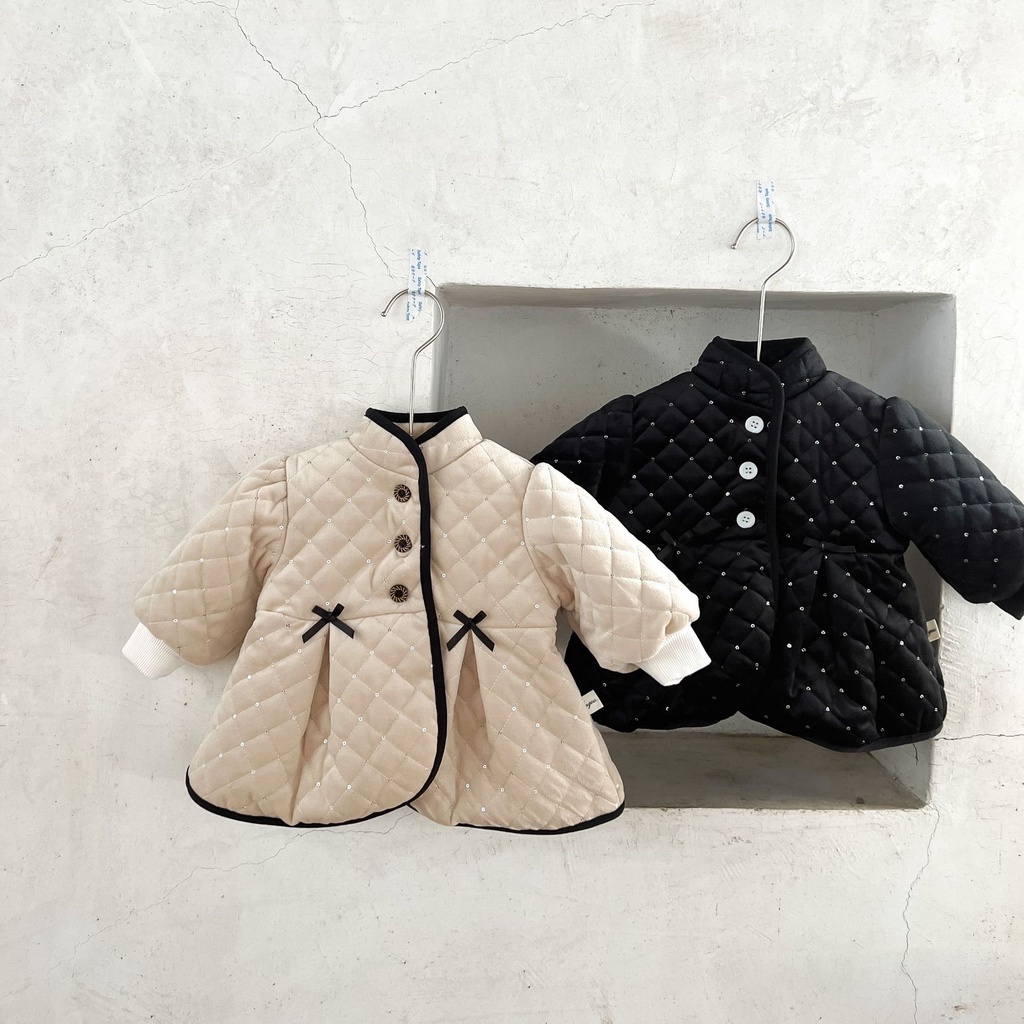 Áo Khoác Cotton Đệm Cotton Dày Giữ Ấm Mùa Đông Phong Cách Công Chúa Phương Tây Cổ Điển Kiểu Mới Cho Bé Gái 0HYP