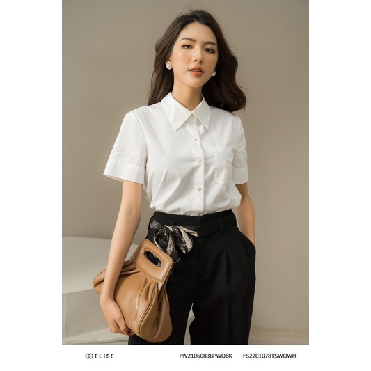 Quần Baggy đen Elise cạp phối dai lụa rất xinh sz XL