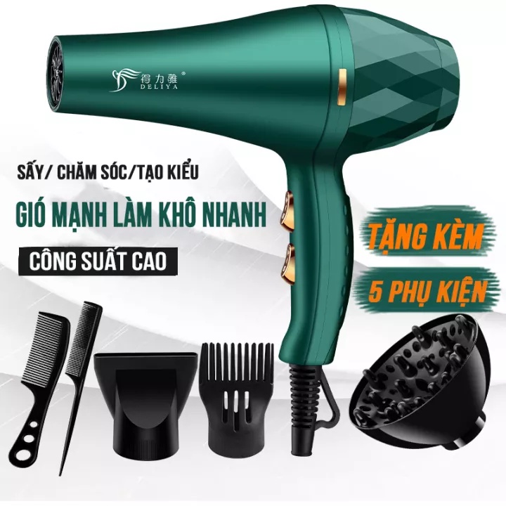 Máy Sấy Tóc Công Suất Lớn Chính Hãng KAW - Sấy Tóc Tạo Kiểu 2 Chiều Nóng Lạnh - Bền bỉ, chắc chắn bảo hành 2 năm