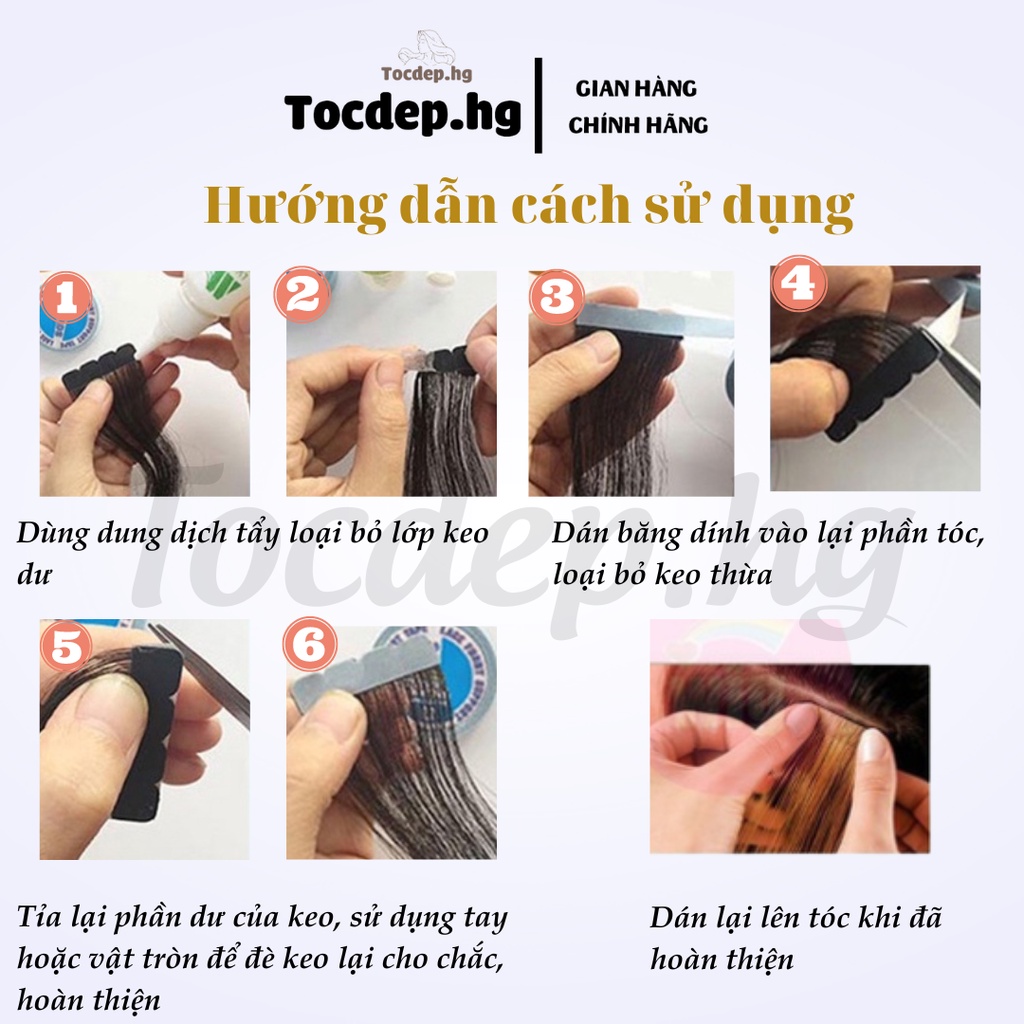 Băng Keo Dán Tóc Giả Nối Dài Màu Xanh Dương Chống Thấm Nước - Tocdep.hg