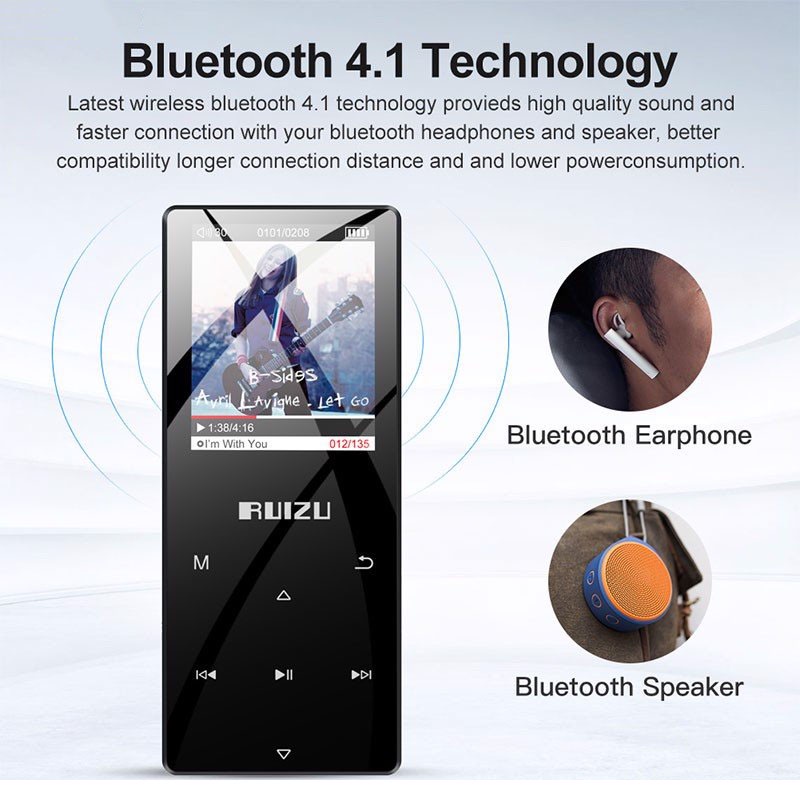 Ruizu D51 / Ruizu D29 / Ruizu D02 - Máy Nghe Nhạc Mp3 Lossless Hifi, Bluetooth, Loa Ngoài