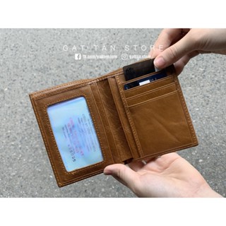 Ví da nam da bò nhiều ngăn đựng thẻ và tiền thời trang cao cấp dáng đứng GẠT TÀN STORE Ví nam phong cách trẻ nam tính