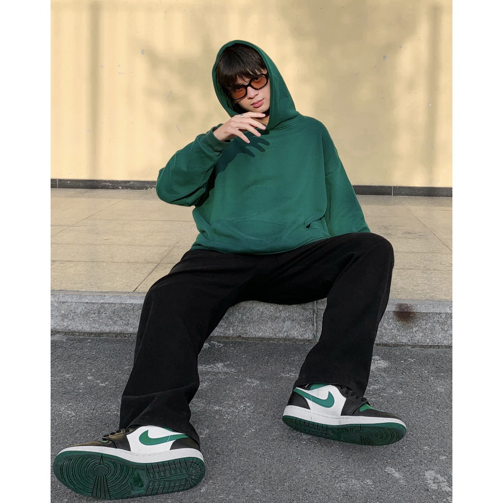 Áo hoodie trơn nỉ bông dài tay Unisex 5 màu hottrend, phong cách Hàn Quốc mùa thu đông RHD01