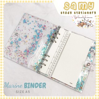 SỔ CÒNG BINDER BÌA NHŨ KIM TUYẾN LẤP LÁNH SIZE A5 CÓ SẴN 100 TỜ GIẤY 120GSM TRANG TRÍ SỔ TAY PLANNER BULLET JOURNAL