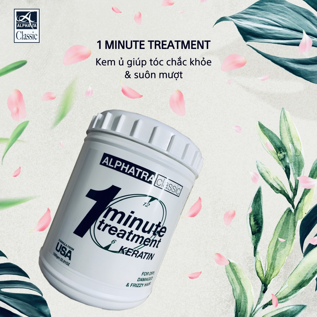 Kem ủ tóc Alphatra keratin 1 phút phục hồi siêu tốc 1500nl