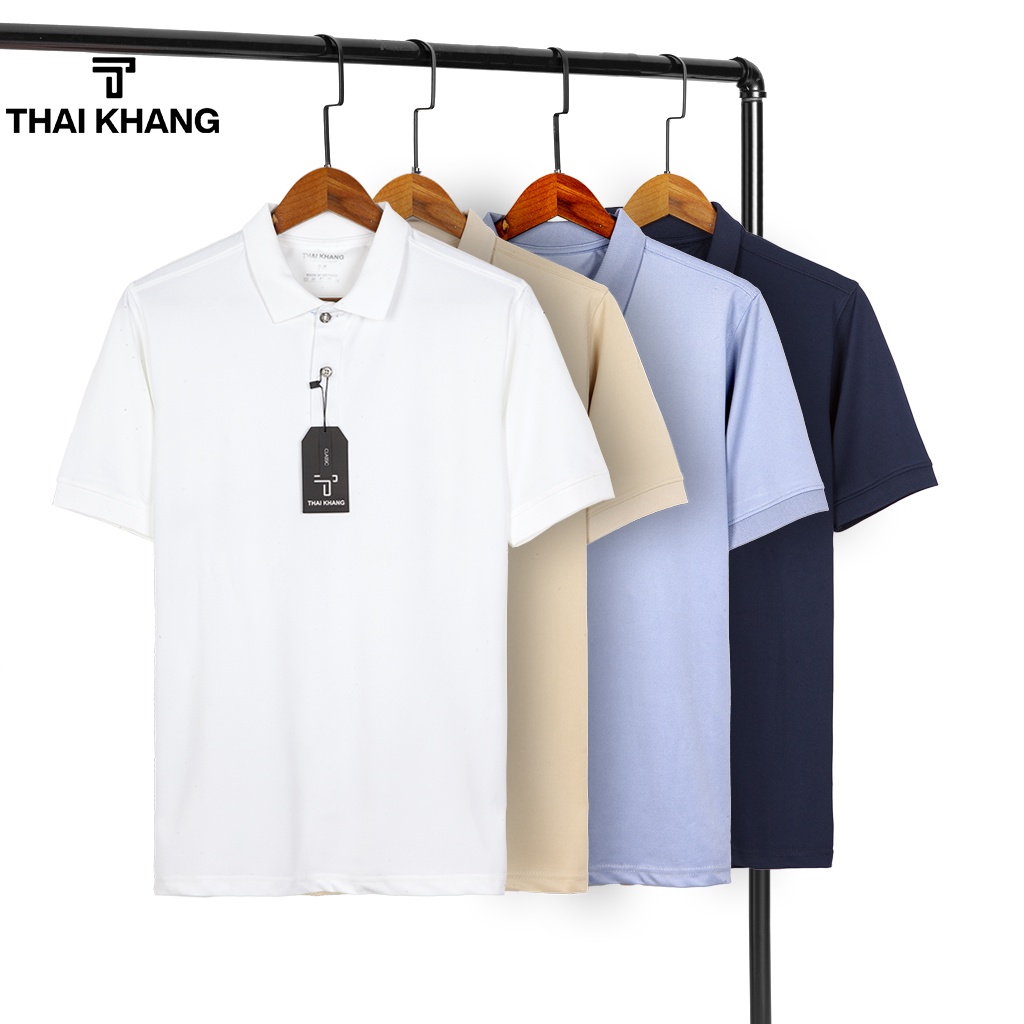 Áo thun polo nam THÁI KHANG vải CVC cá sấu kháng khuẩn APOLO53