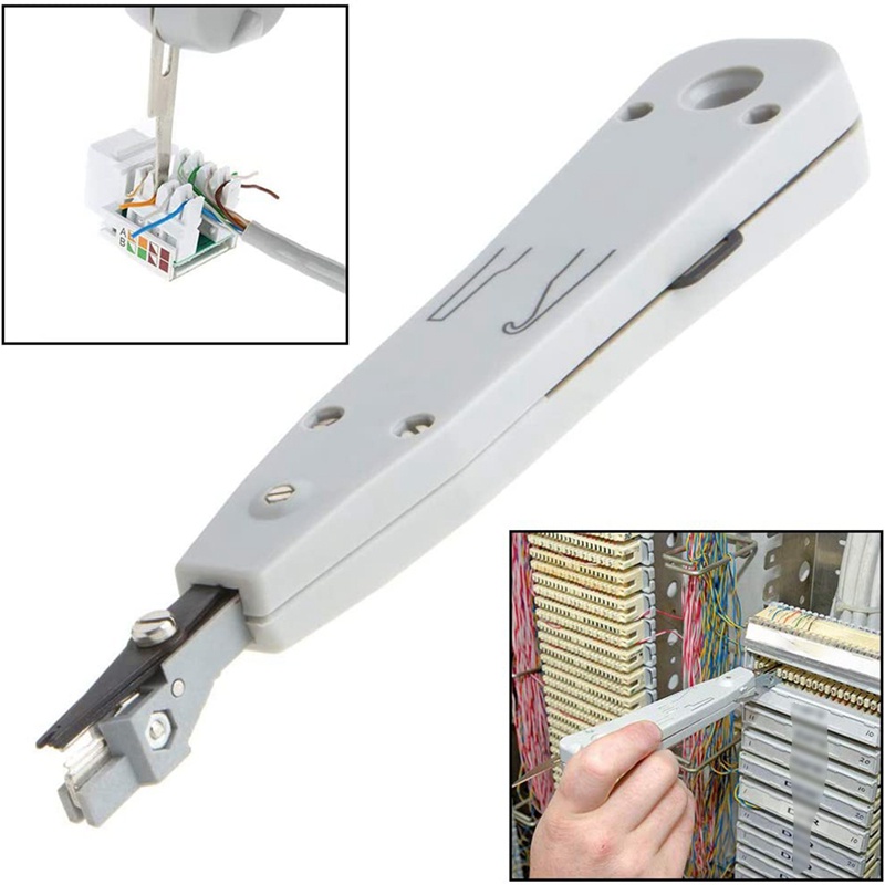 Công cụ đục lỗ chuyên nghiệp IDC RJ45 RJ11 Cat5E Cat6 Mạng viễn thông Cáp điện thoại Ổ cắm tác động Thiết bị đầu cuối chèn Công cụ