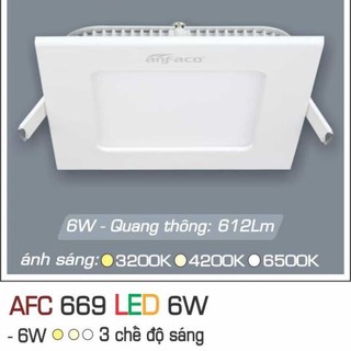 Đèn LED âm trần downlight Anfaco AFC 669