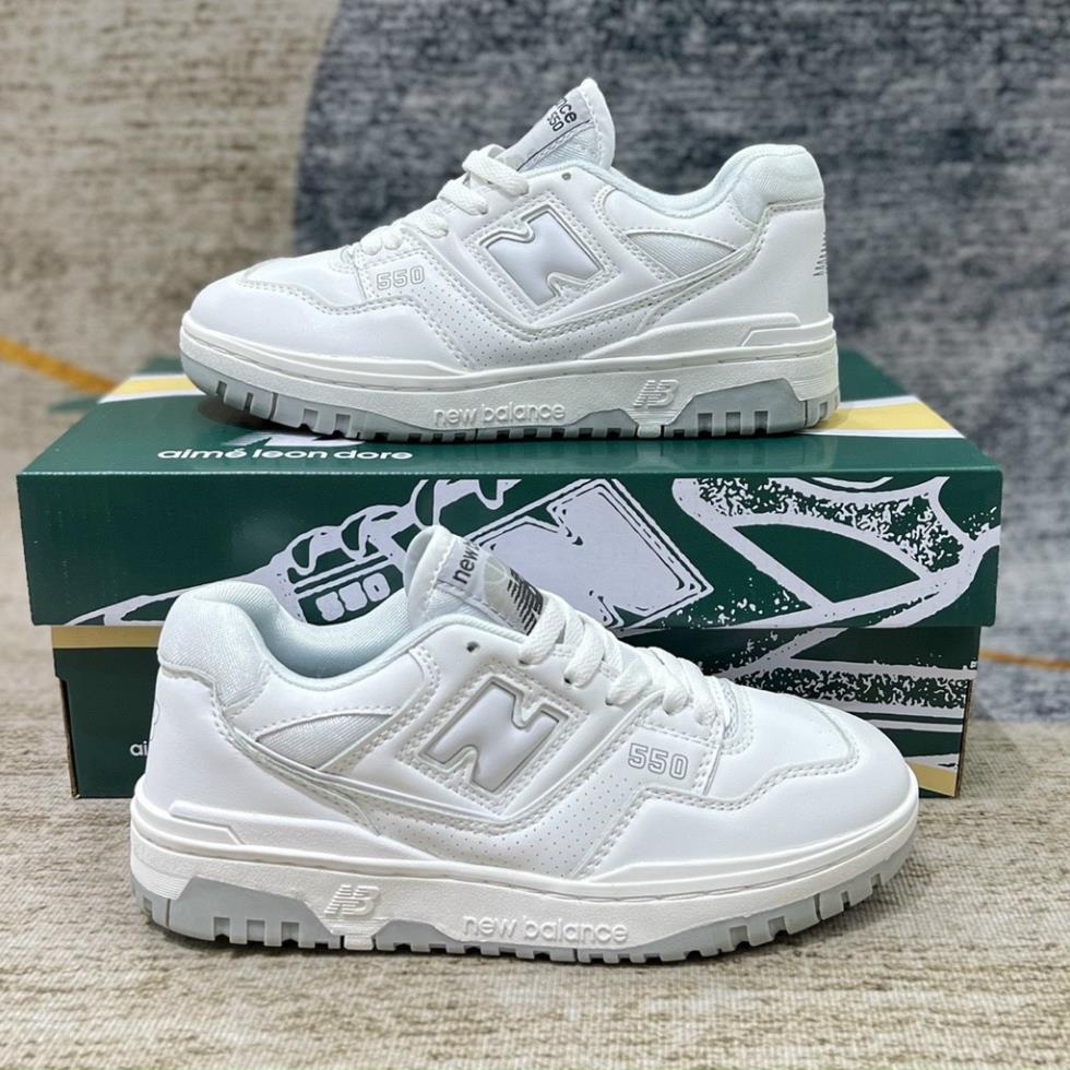 Giày thể thao NB550 với 5 màu hot trend 2022, Giày sneaker NB550 cao cấp xanh lá-vàng-trắng chuẩn S.cấp full bill box pk