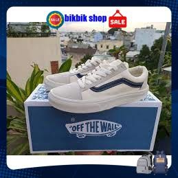 Giày Vans Vault Old Skool Trắng Sọc Đen giày nam nữ full bill box