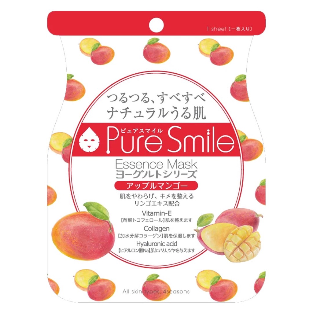 Mặt nạ dưỡng da chiết xuất từ Sữa tươi  & Dâu tây Naris Puresmile 23ml/miếng