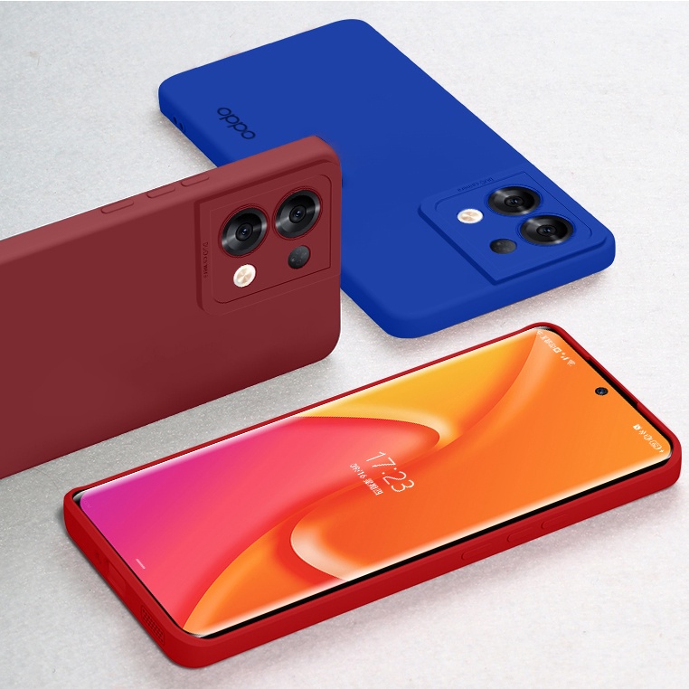 Ốp Điện Thoại Silicon Dẻo Màu Trơn Thời Trang Cho OPPO Reno 8 Pro 5G 7 8Z 8T 7Z Lite 4G