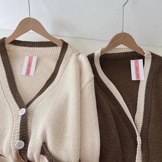 áo cardigan viền form rộng