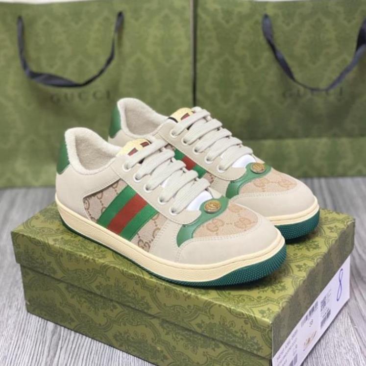Giày sneaker gucci G.C Sơn Tùng New hàng cao cấp vạch xanh đỏ Fullbox nam nữ siêu chất
