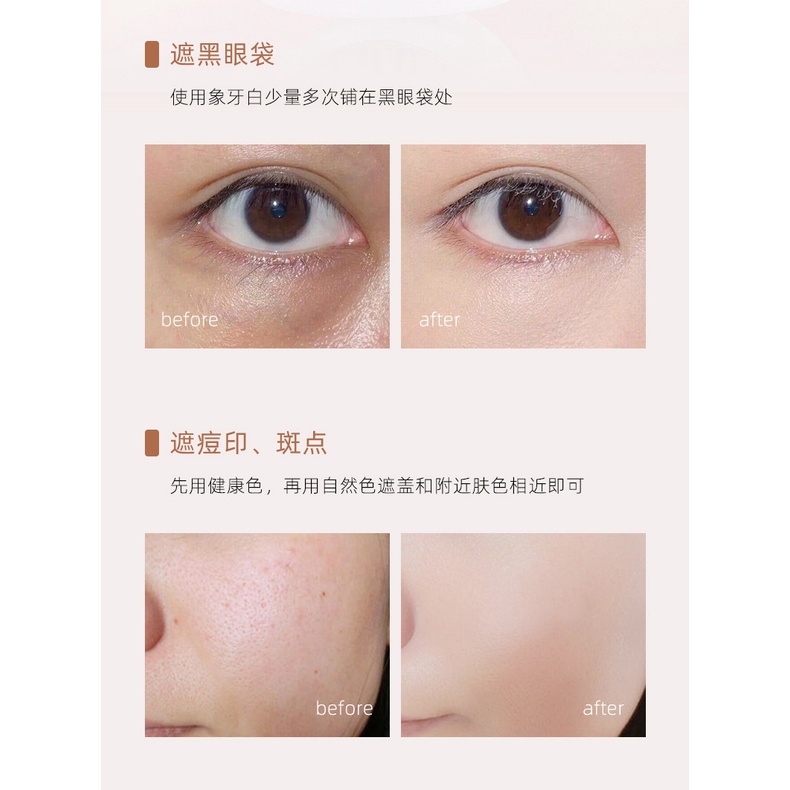 Kem Che Khuyết Điểm 3 Màu Che Phủ Quầng Thâm Chuyên Nghiệp