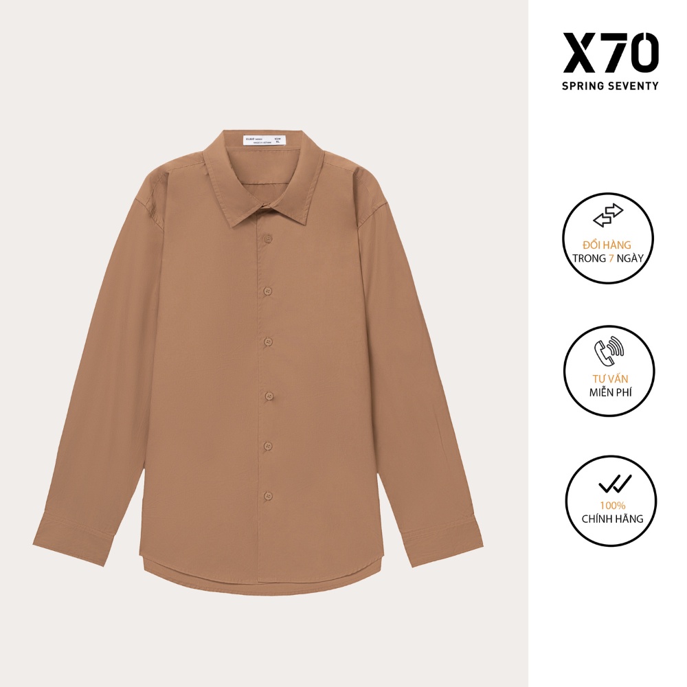 Áo Sơ Mi Nam Dài Tay Nhiều Màu Trơn Thiết Kế Thời Trang X70 - 07660001
