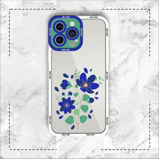 Ốp lưng iphone samsung xiaomi oppo cạnh vuông JMCASE Hoa nhài trong suốt