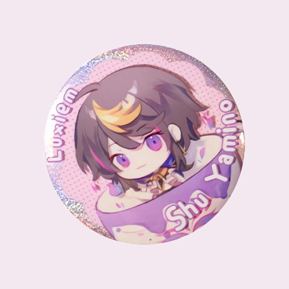Huy hiệu LUXIEM ver CHIBI DỄ THƯƠNG phụ kiện in hình anime chibi xinh xắn