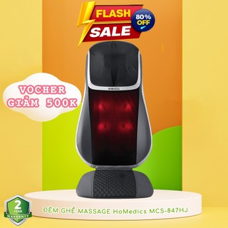 Đệm ghế massage toàn thân Homedics MCS-847HJ nhà HT Beauty, công nghệ 3D Shiatsu Tru Touch kèm nhiệt hồng ngoại