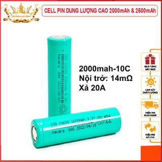 Cell Pin 18650 Navara Li-ion 4.2V Dung Lượng Cao 2000 - 2500mAh -10C - Xả 20A