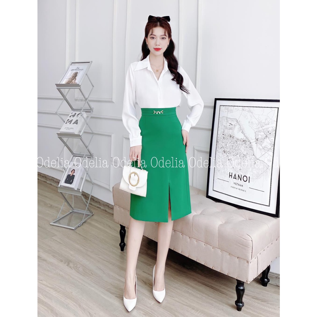 Chân váy công sở đai liền nhẹ nhàng thanh lịch - CV6123