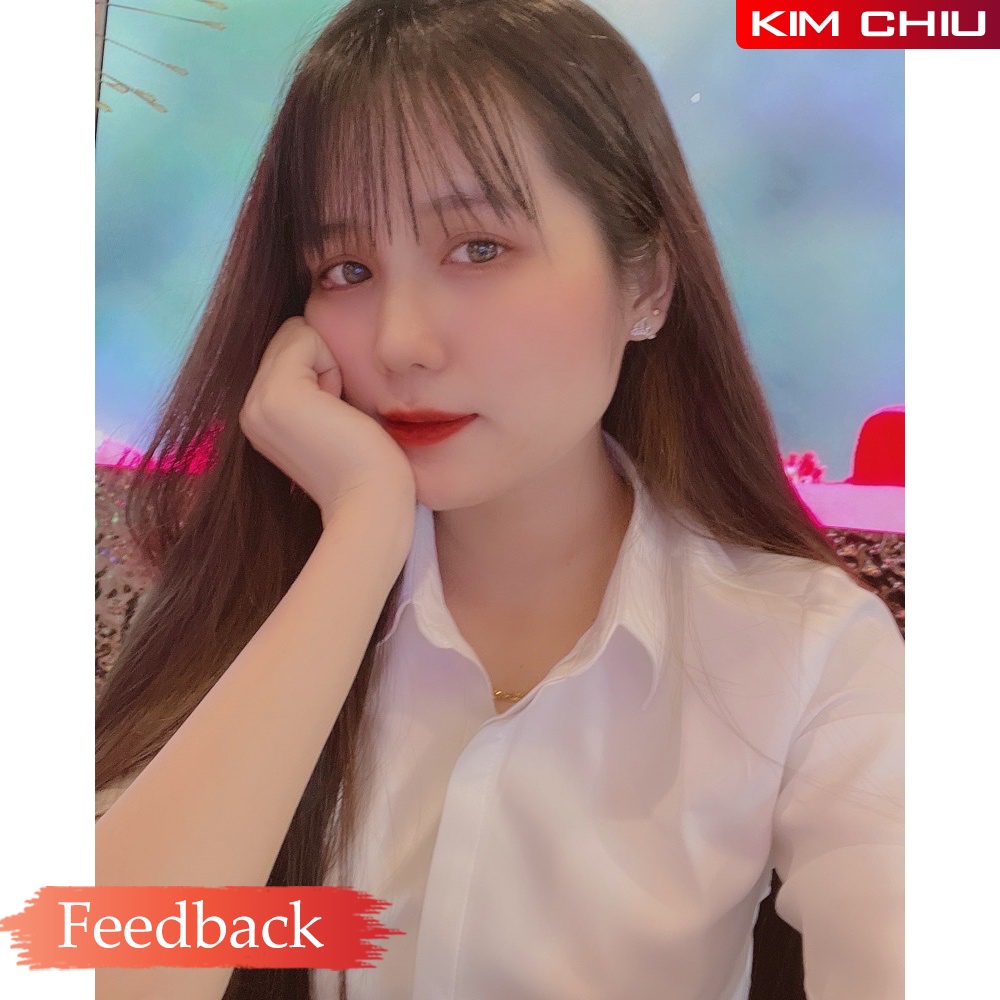 Áo Sơ Mi Nữ Giấu Nút Công Sở Cao Cấp Kim Chiu, Màu Trắng Tay Dài Vải Kate Mỹ Đẹp Ít Nhăn Giãn Nhẹ. SMTD04