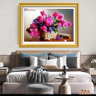 Tranh Đính Đá BÌNH HOA NGHỆ THUẬT (ĐÁ ABC CAO CẤP). Kích Thước: 50cm x 75cm