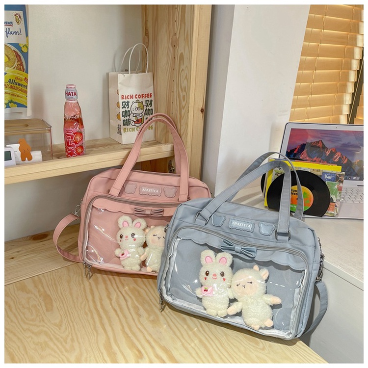 Túi Đeo Chéo Trong Suốt In Hình Anime Dễ Thương Cho Nữ