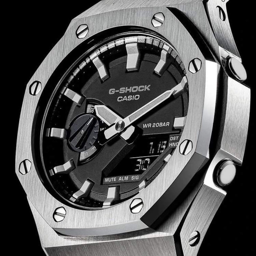 ĐỒNG HỒ NAM CASIO G-SHOCK CUSTOM SILVER X BLACK ROYAL OAK