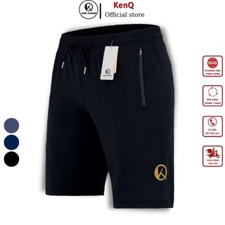 Quần đùi thể thao nam KenQ-13, quần short thể thao chất liệu thun poly mềm mịn, co dãn tốt, vận động thoải mái
