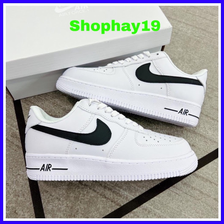 Giày thể thao AF1 vệt đen, Giày sneaker air force 1 trắng vệt đen bản đẹp siêu hot 2022 hàng full box