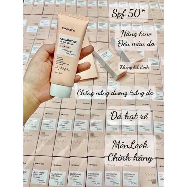 Kem Chống Nắng Moonlook SPG 50+ PA+++, Nâng Tone - 50g