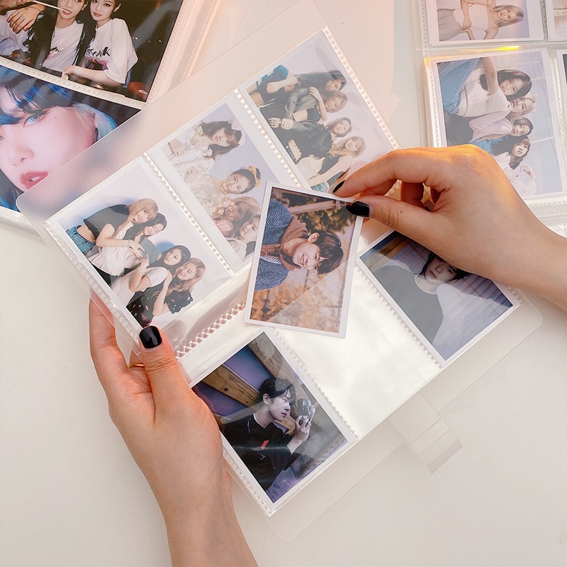 Cuốn album ảnh Béo shop polaroid mini bằng nhựa PP trong mờ 3 4 5 6 7 inch nhiều ngăn chứa ảnh idol lưu niệm tiện lợi