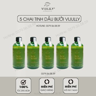 [GIÁ SỈ, TIẾT KIỆM HƠN] Liệu trình  5 chai Nước xịt dưỡng tóc hair lotion, tinh dầu bưởi kích mọc tóc Vijully (100ml x5)