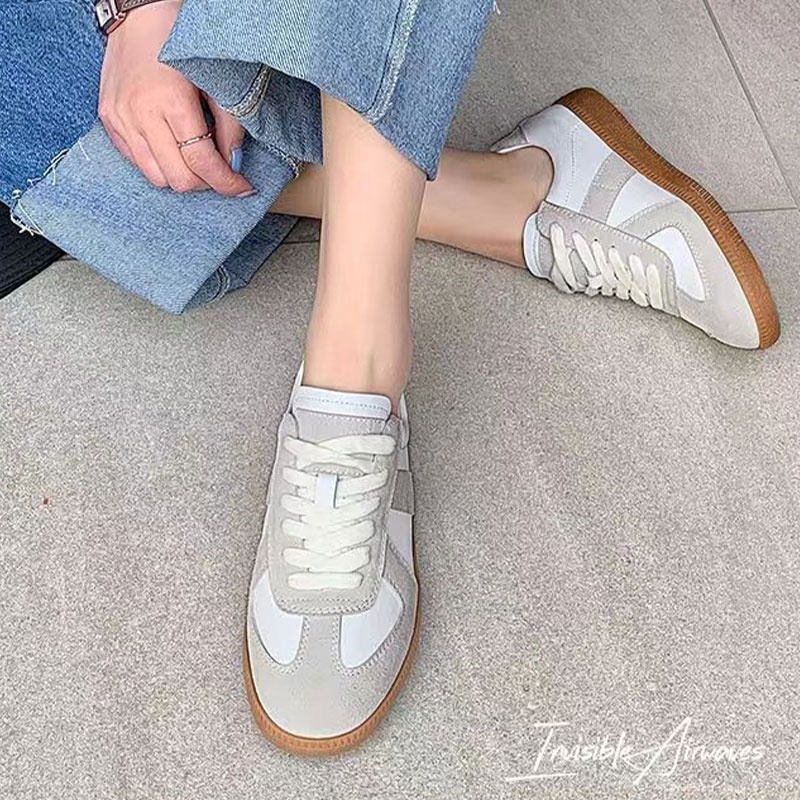 Giày thể thao RENBEN mũi tròn tối giản nhẹ nhàng thoáng khí và thời trang cho nữ