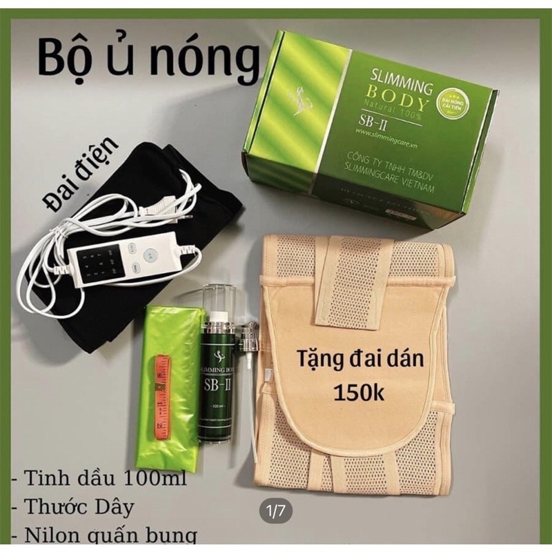 Bộ Ủ Nóng Tan Mỡ Slimming Body 2 Cải Tiến, Đai Nịt Quấn Nóng Thải Mỡ Thừa, Thon Gọn Eo SB-II Lấy Lại Vóc Dáng