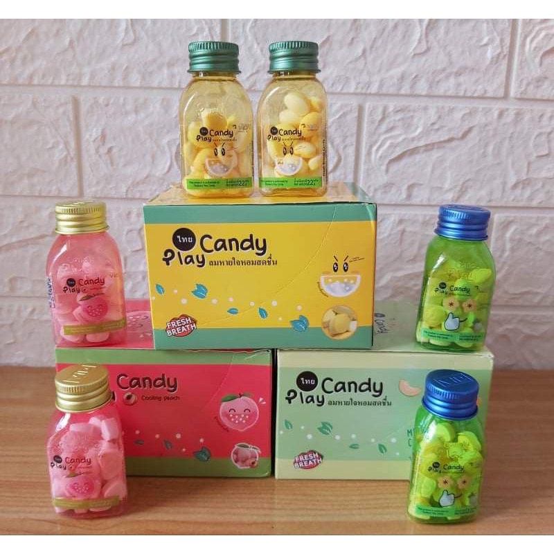 Lốc 6 Hủ Kẹo Ngậm The Mát Play Vid Thái Lan 22g