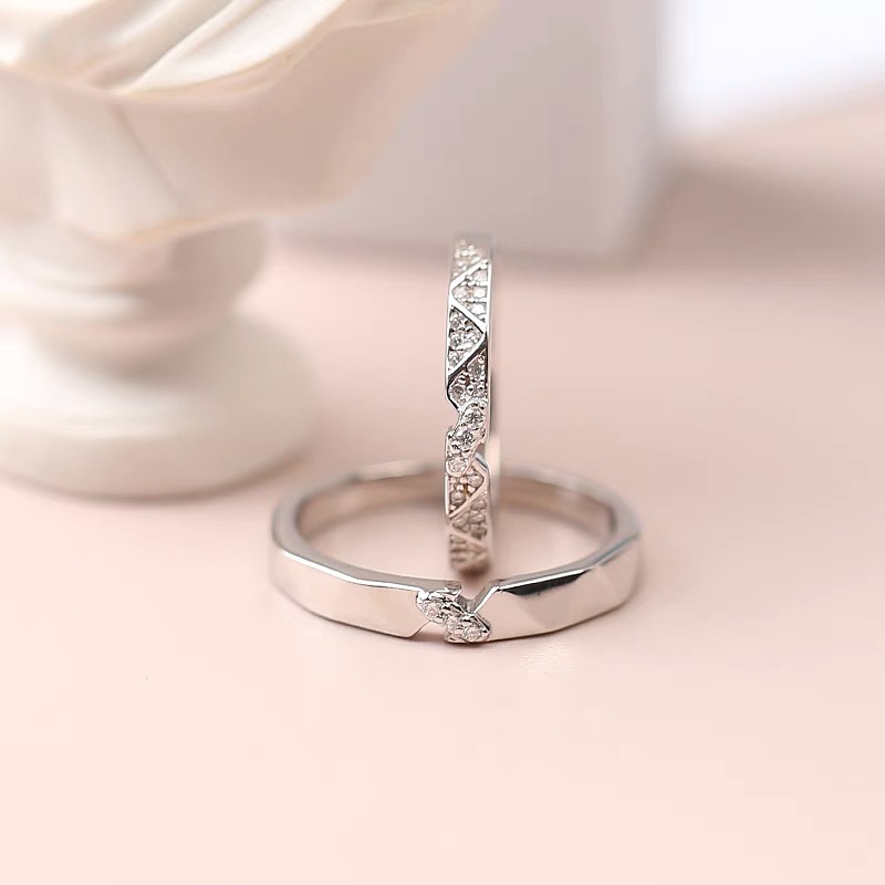 Nhẫn Đôi Bạc Dreamsilver, Nhẫn Cặp Marry Me Chỉnh Được Size ND027